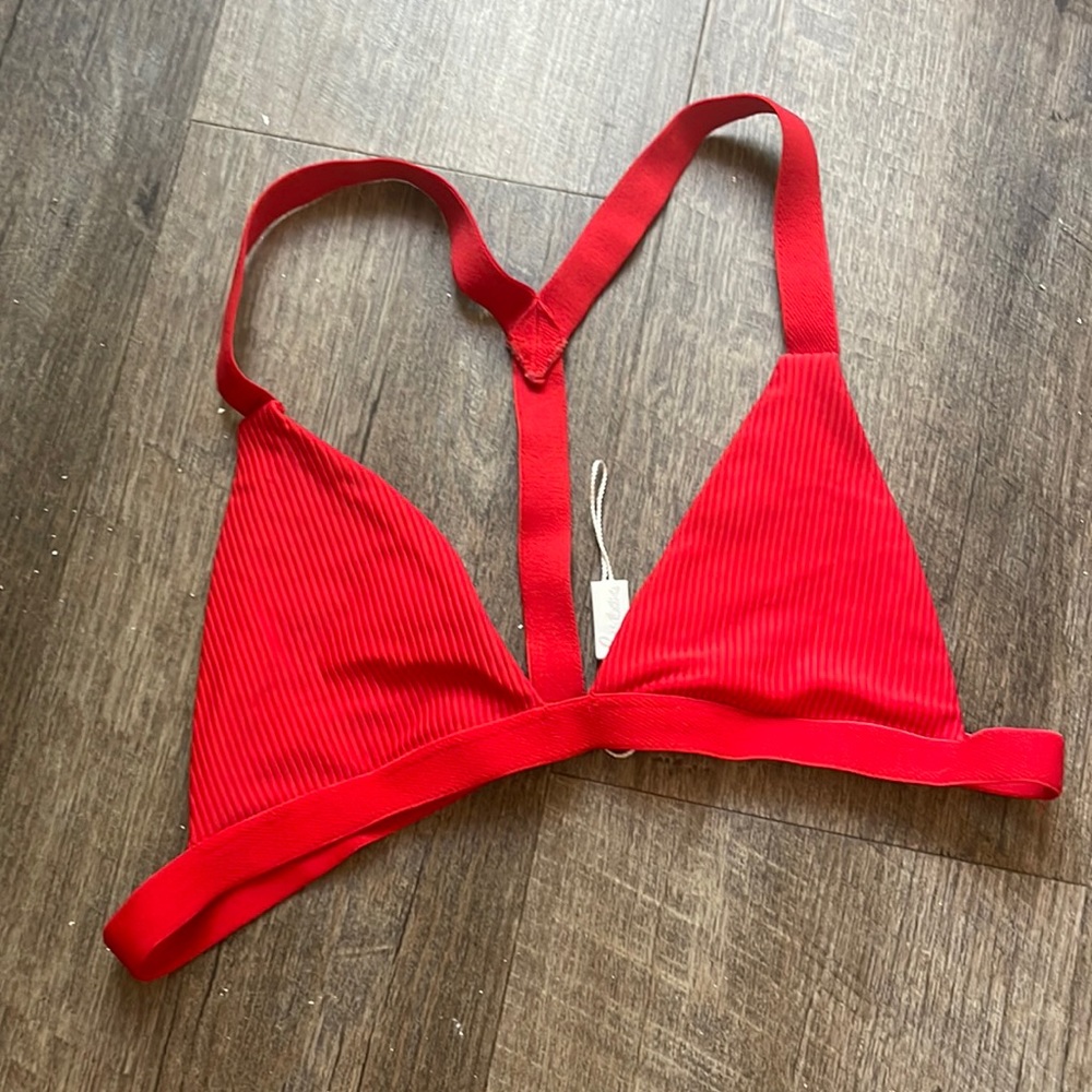 NWT Frankie’s hot red bikini top